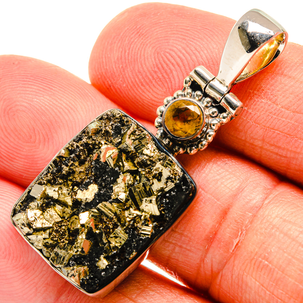 Pyrite Pendants handcrafted by Ana Silver Co - PD24588