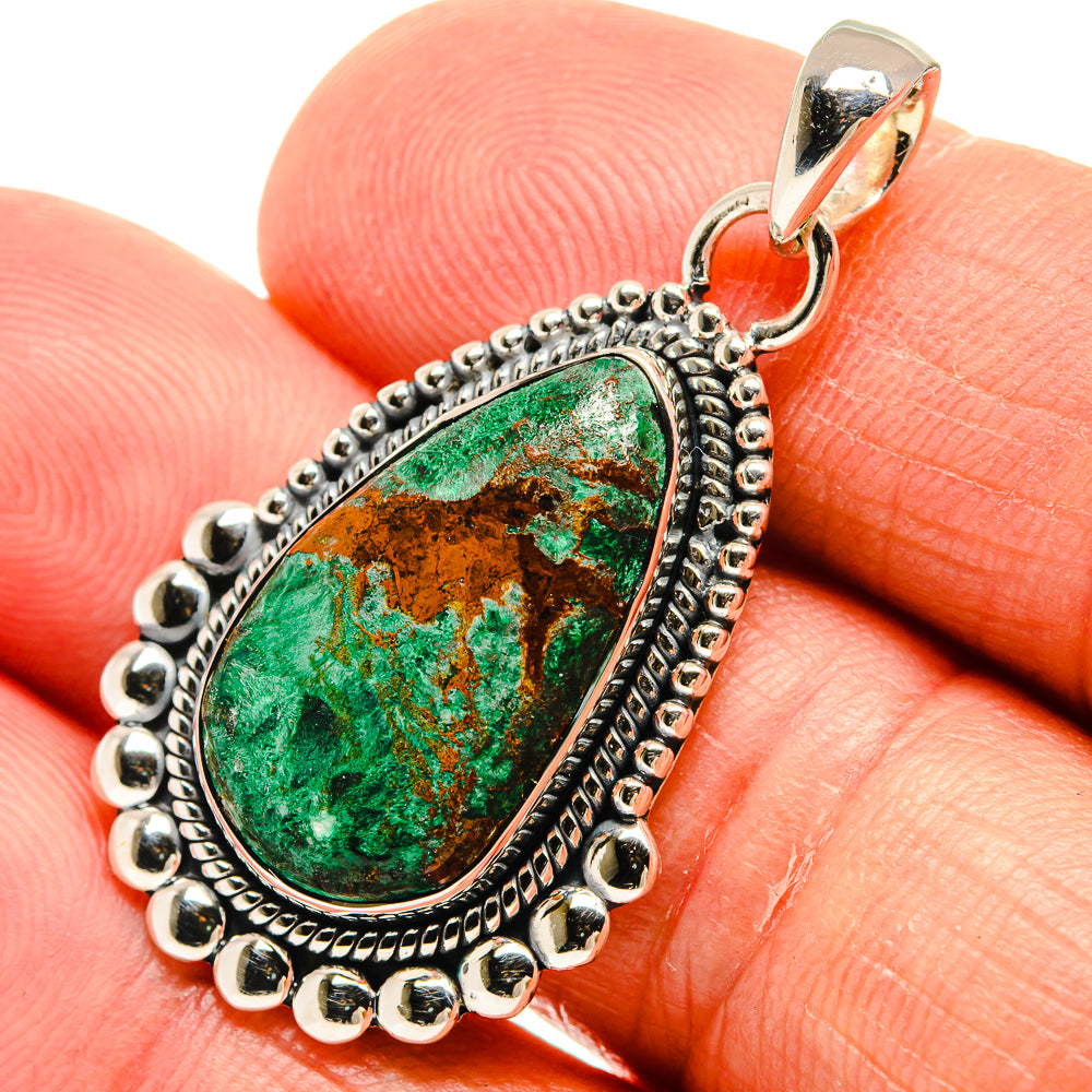 Chrysocolla Pendants handcrafted by Ana Silver Co - PD24595