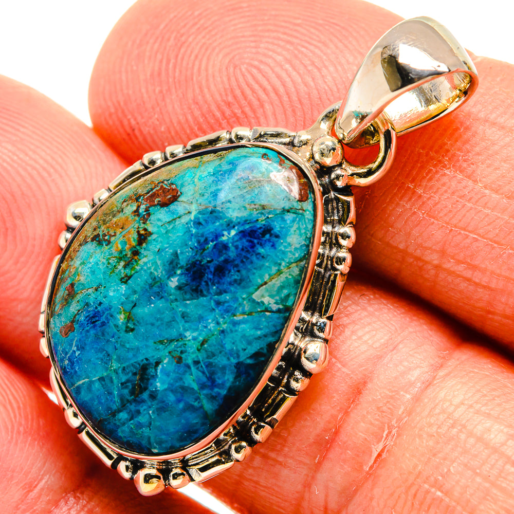 Chrysocolla Pendants handcrafted by Ana Silver Co - PD24596