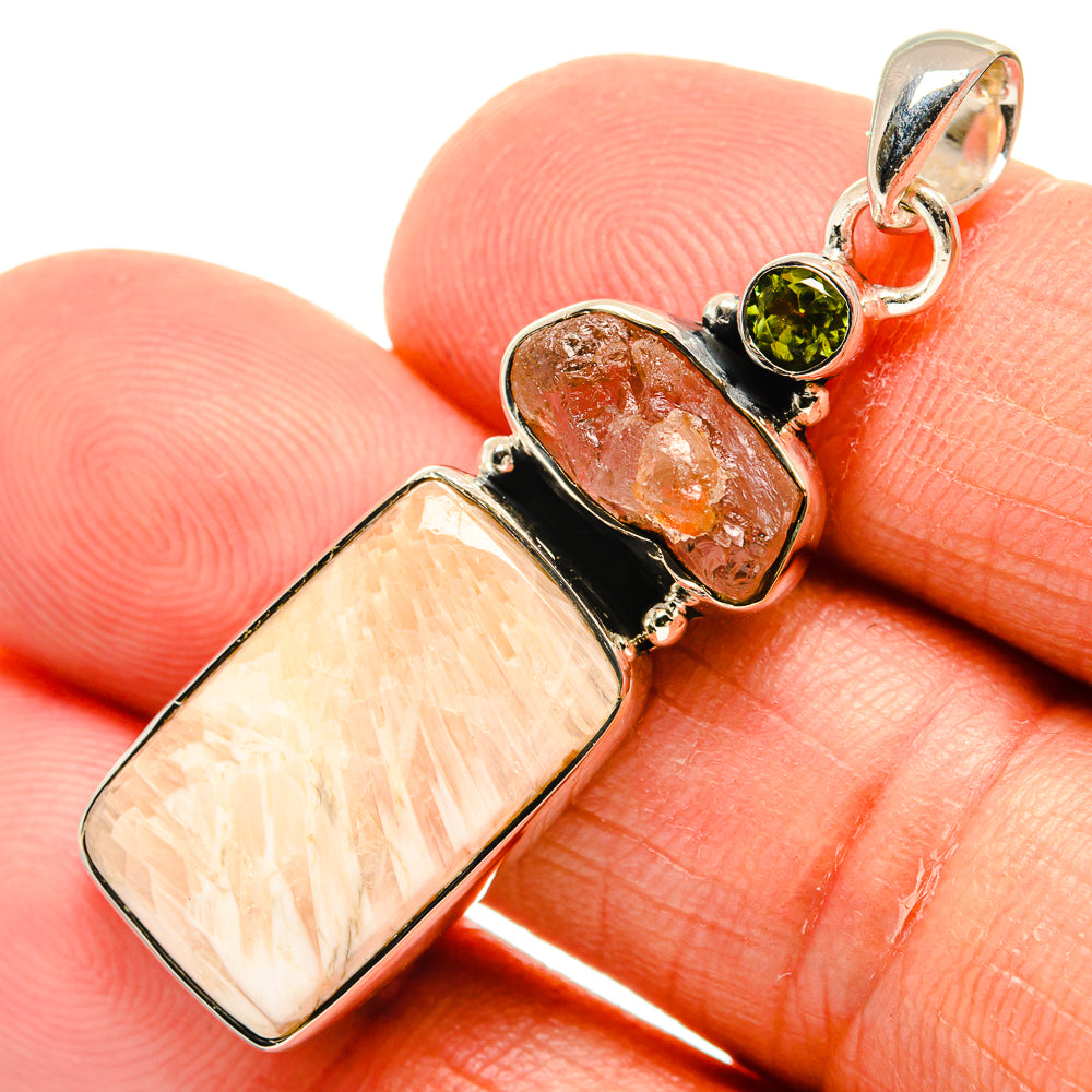 Scolecite Pendants handcrafted by Ana Silver Co - PD24605