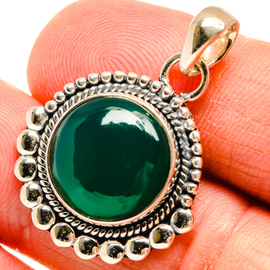 Green Onyx Pendants handcrafted by Ana Silver Co - PD24611