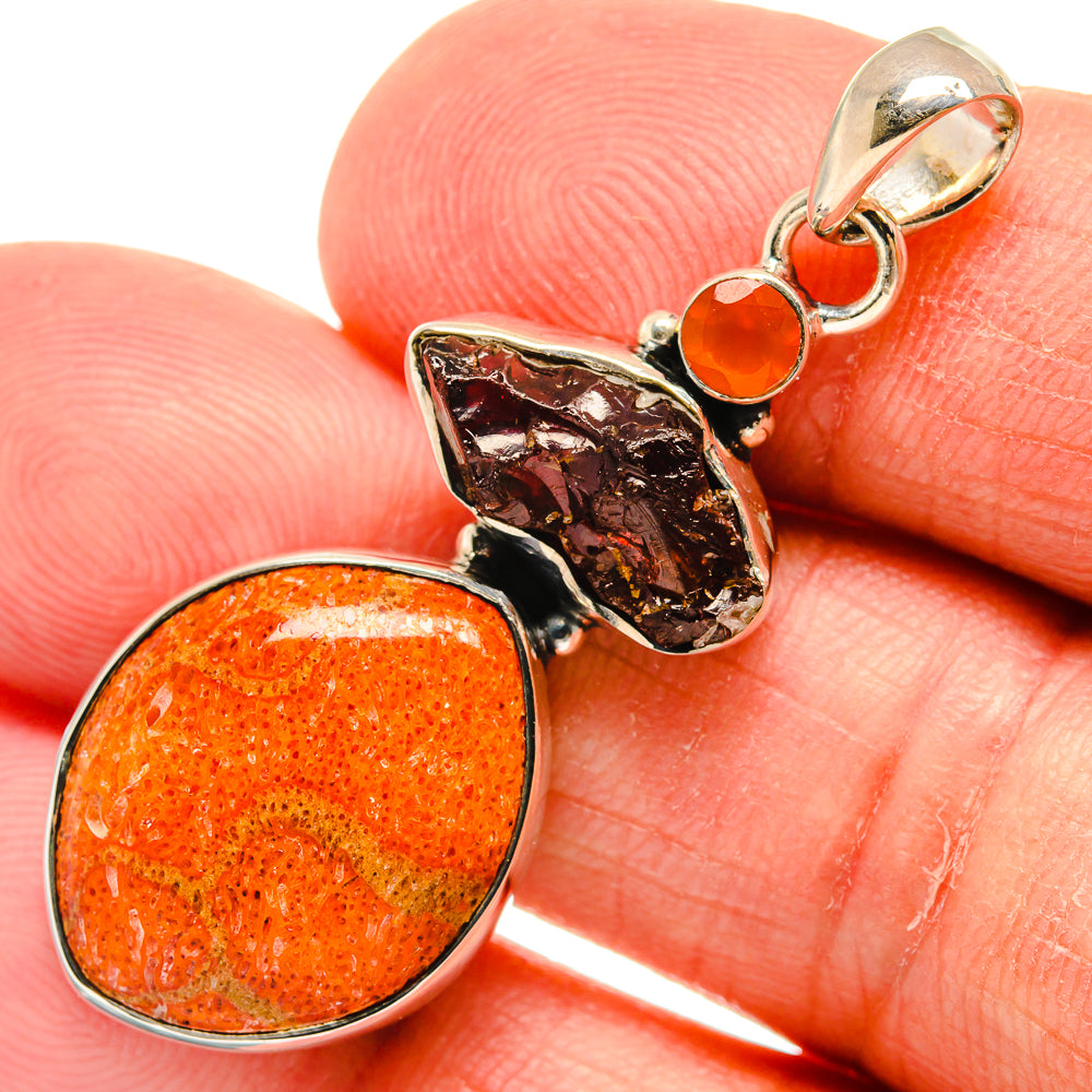 Sponge Coral Pendants handcrafted by Ana Silver Co - PD24614
