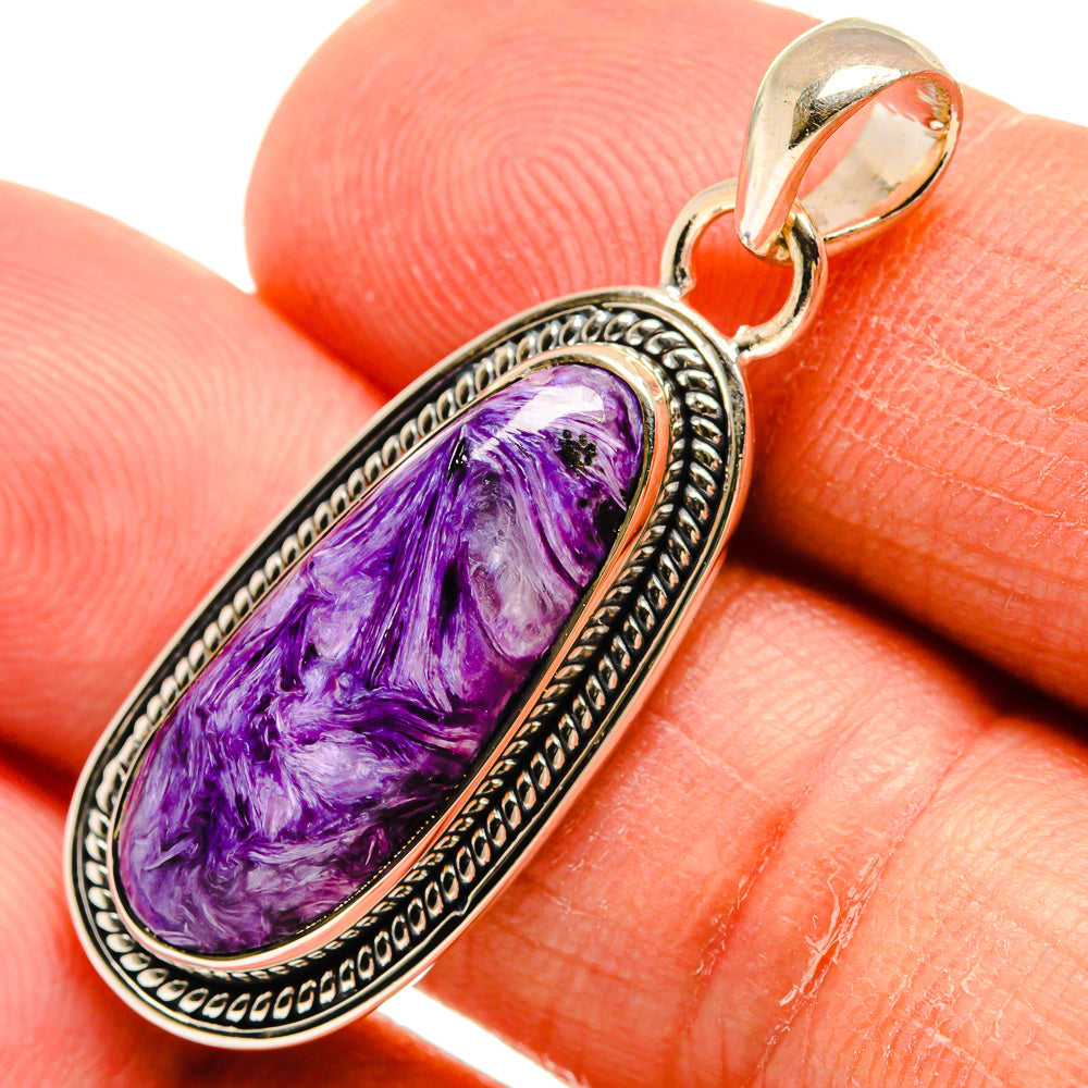 Charoite Pendants handcrafted by Ana Silver Co - PD24616