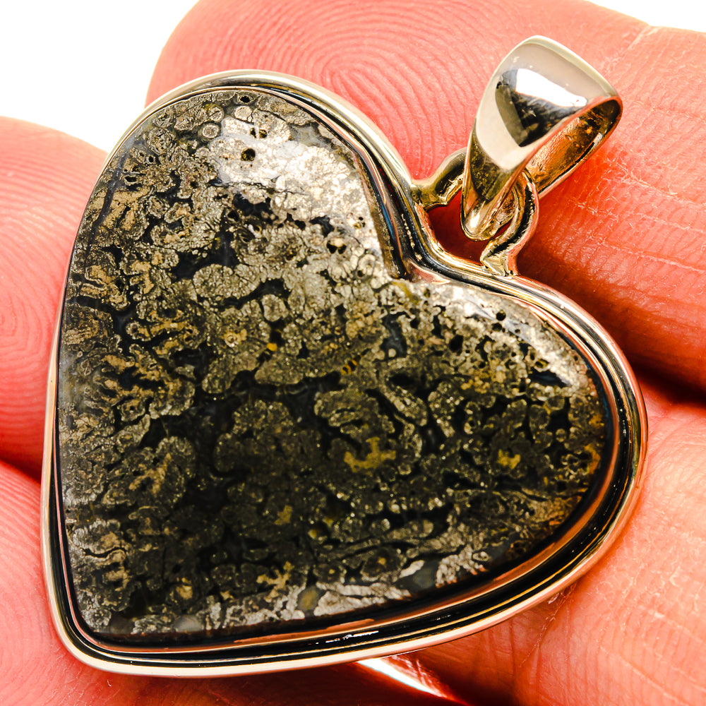 Pyrite Agate Pendants handcrafted by Ana Silver Co - PD24622