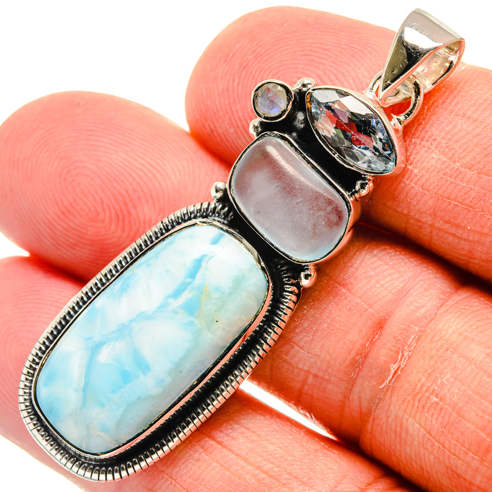 Larimar Pendants handcrafted by Ana Silver Co - PD24634