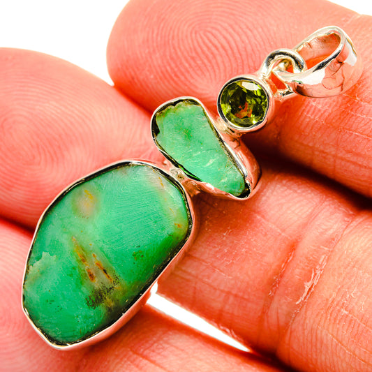 Chrysoprase Pendants handcrafted by Ana Silver Co - PD24636
