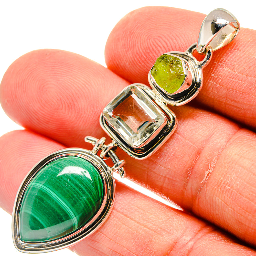 Malachite Pendants handcrafted by Ana Silver Co - PD24655