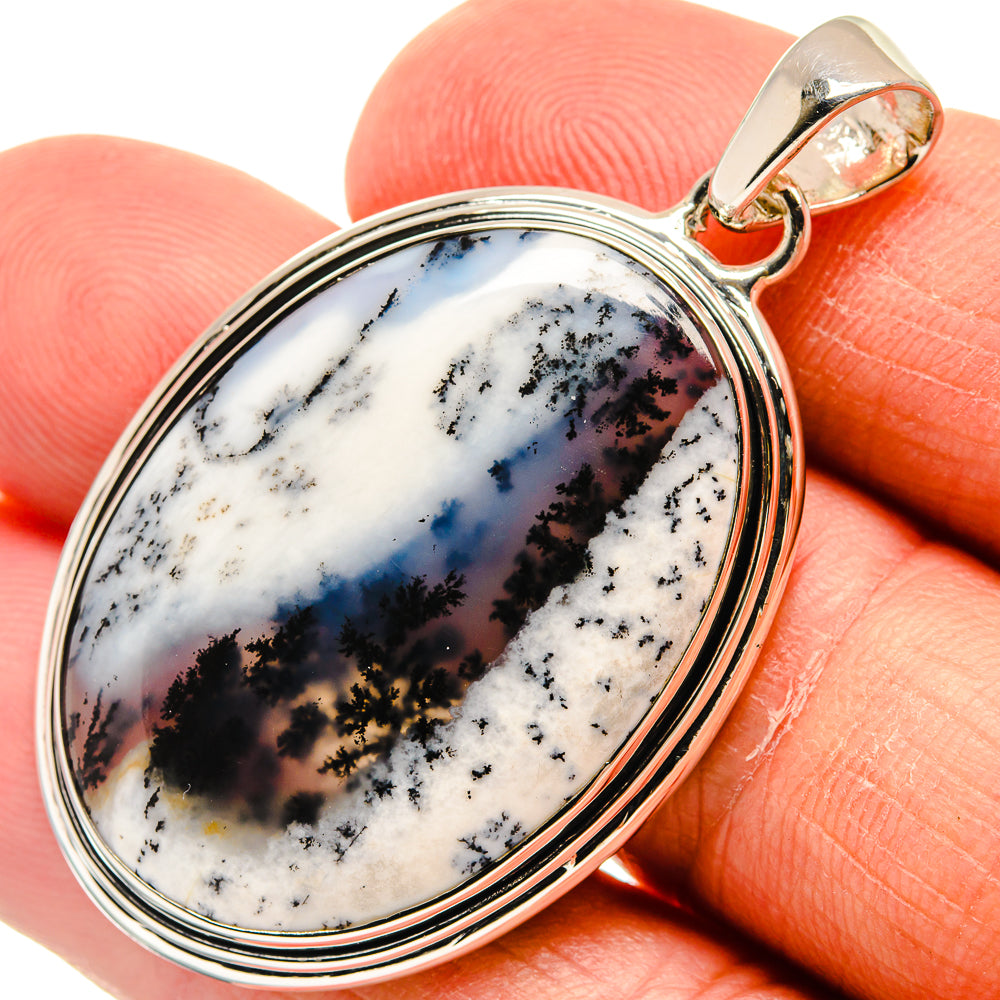 Dendritic Opal Pendants handcrafted by Ana Silver Co - PD24658