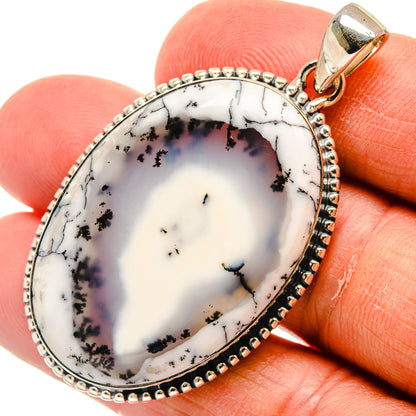 Dendritic Opal Pendants handcrafted by Ana Silver Co - PD24660