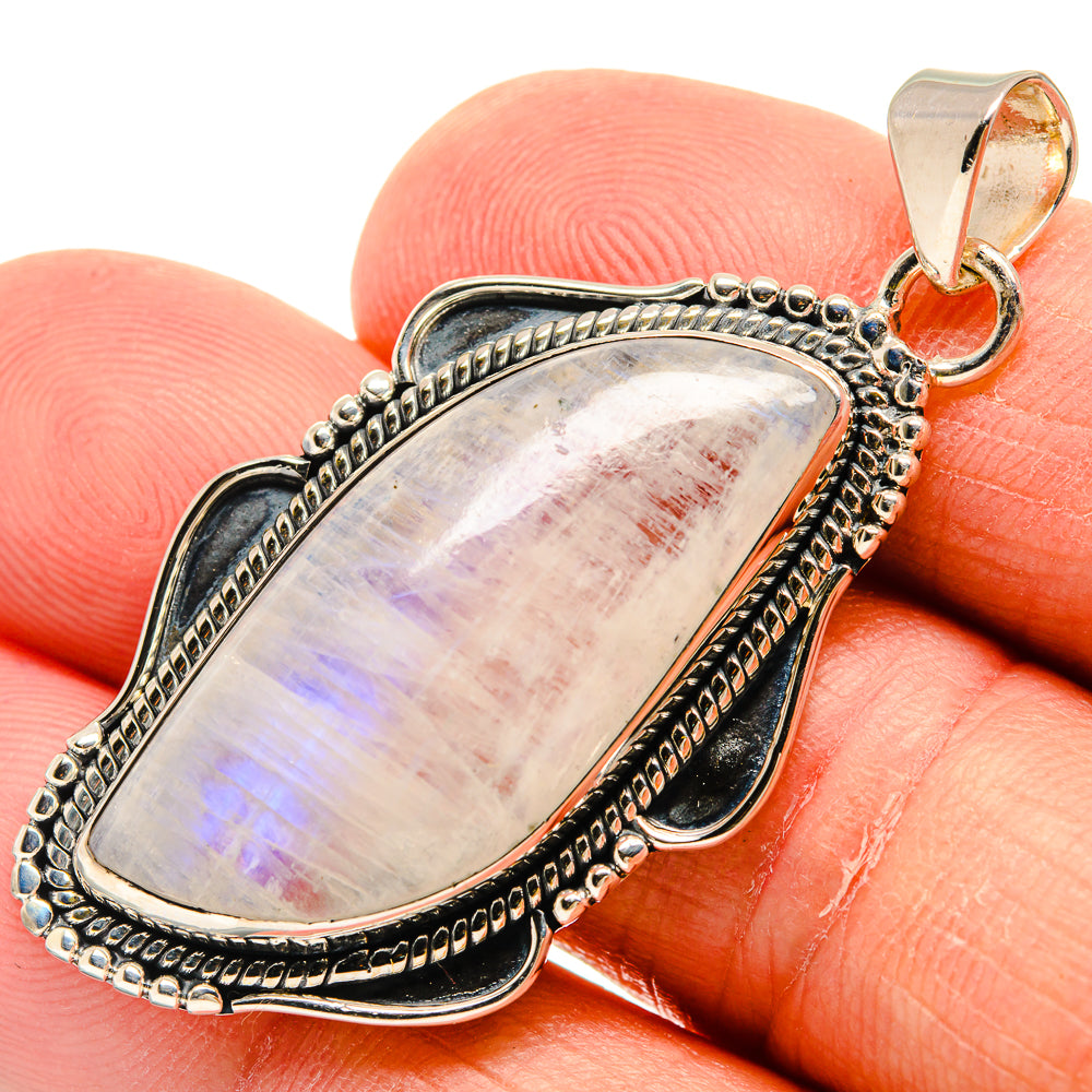 Rainbow Moonstone Pendants handcrafted by Ana Silver Co - PD24672