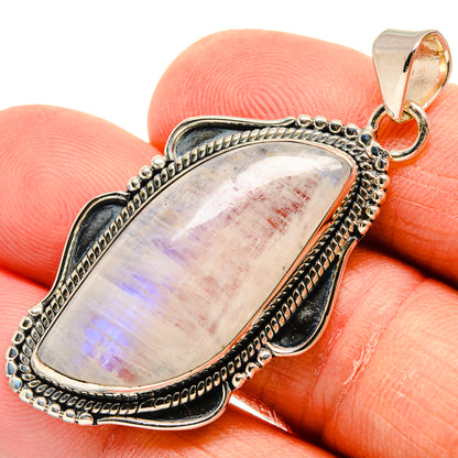 Rainbow Moonstone Pendants handcrafted by Ana Silver Co - PD24672