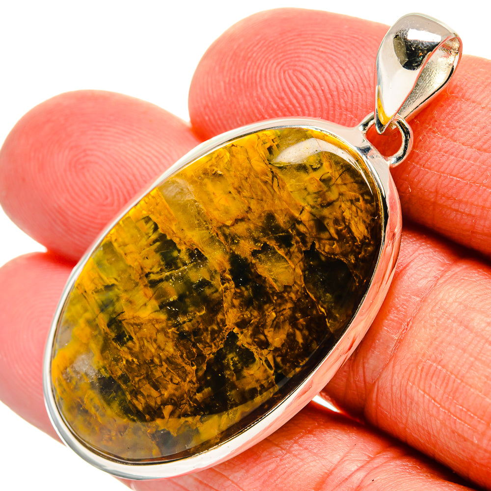 Golden Pietersite Pendants handcrafted by Ana Silver Co - PD24685