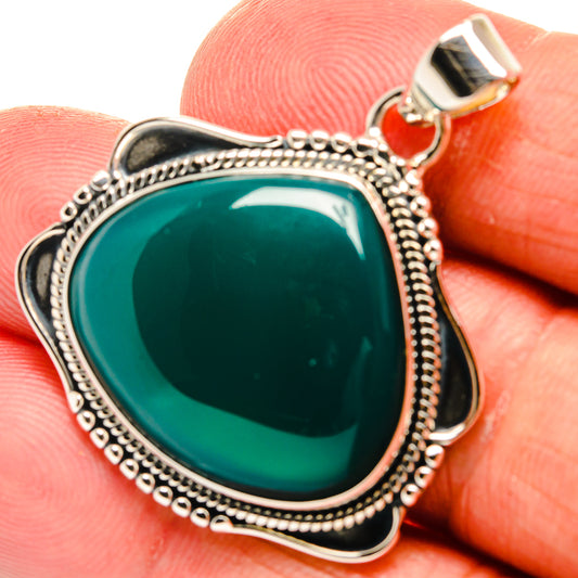 Green Onyx Pendants handcrafted by Ana Silver Co - PD24706