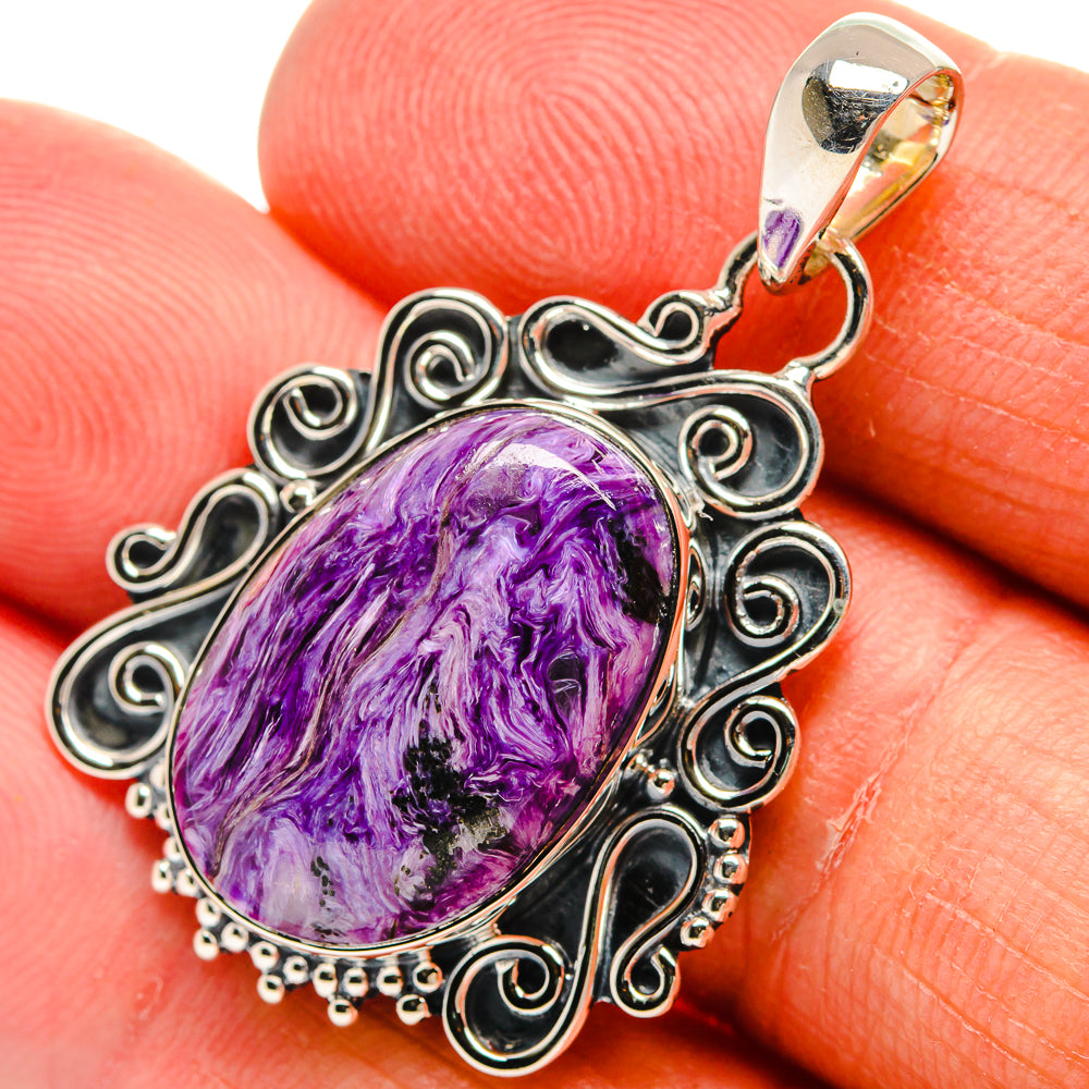 Charoite Pendants handcrafted by Ana Silver Co - PD24712