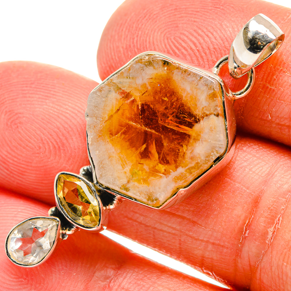 Citrine Pendants handcrafted by Ana Silver Co - PD24727