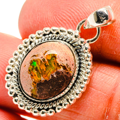 Mexican Fire Opal Pendants handcrafted by Ana Silver Co - PD24737