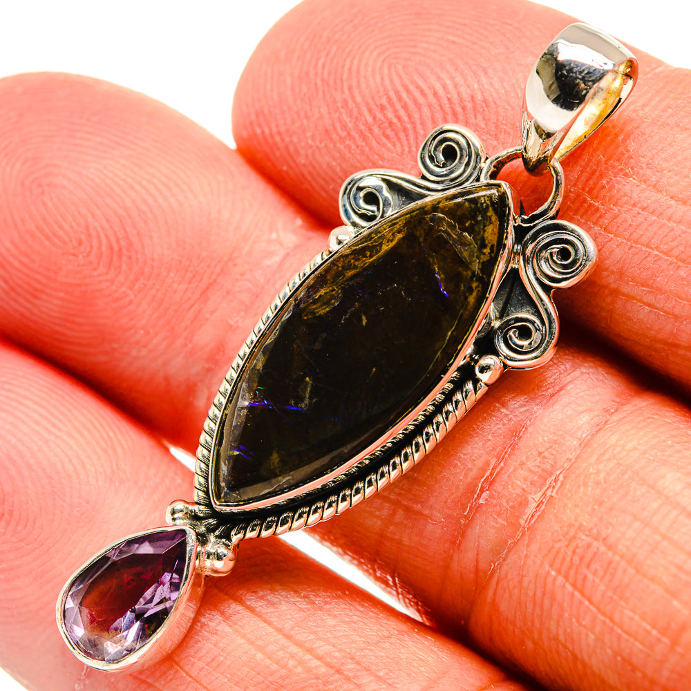 Ammolite Pendants handcrafted by Ana Silver Co - PD24739