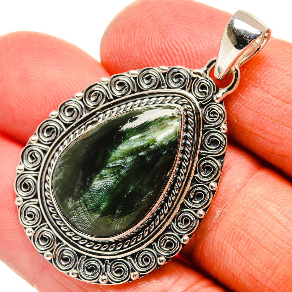 Seraphinite Pendants handcrafted by Ana Silver Co - PD24779