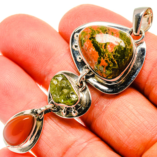 Unakite Pendants handcrafted by Ana Silver Co - PD24782