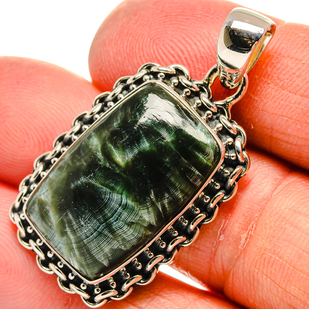 Seraphinite Pendants handcrafted by Ana Silver Co - PD24788