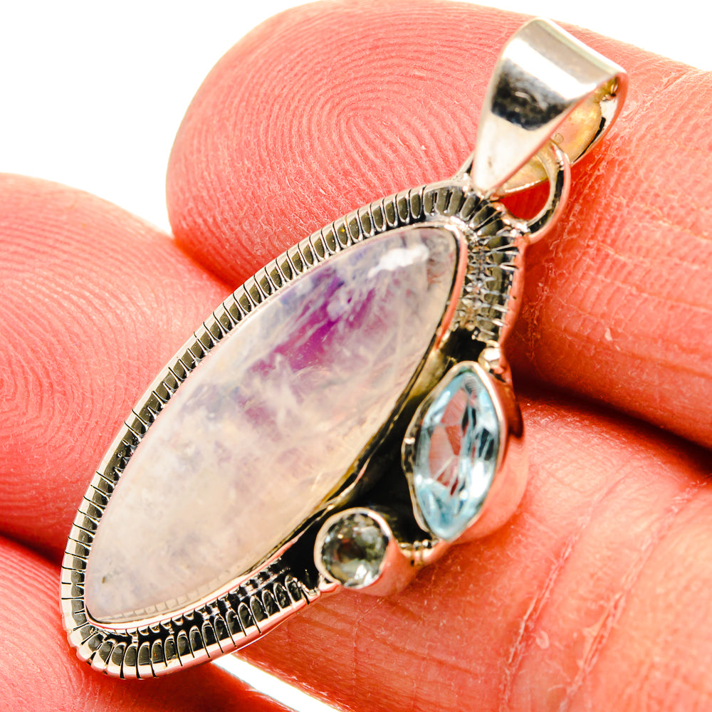 Rainbow Moonstone Pendants handcrafted by Ana Silver Co - PD24802