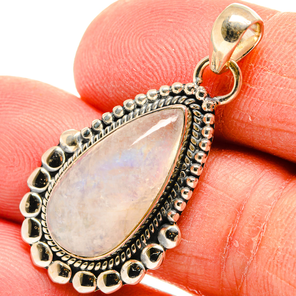 Rainbow Moonstone Pendants handcrafted by Ana Silver Co - PD24805
