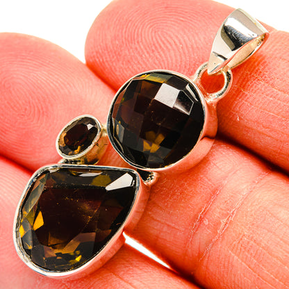 Smoky Quartz Pendants handcrafted by Ana Silver Co - PD24811
