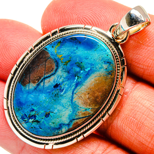 Chrysocolla Pendants handcrafted by Ana Silver Co - PD24814