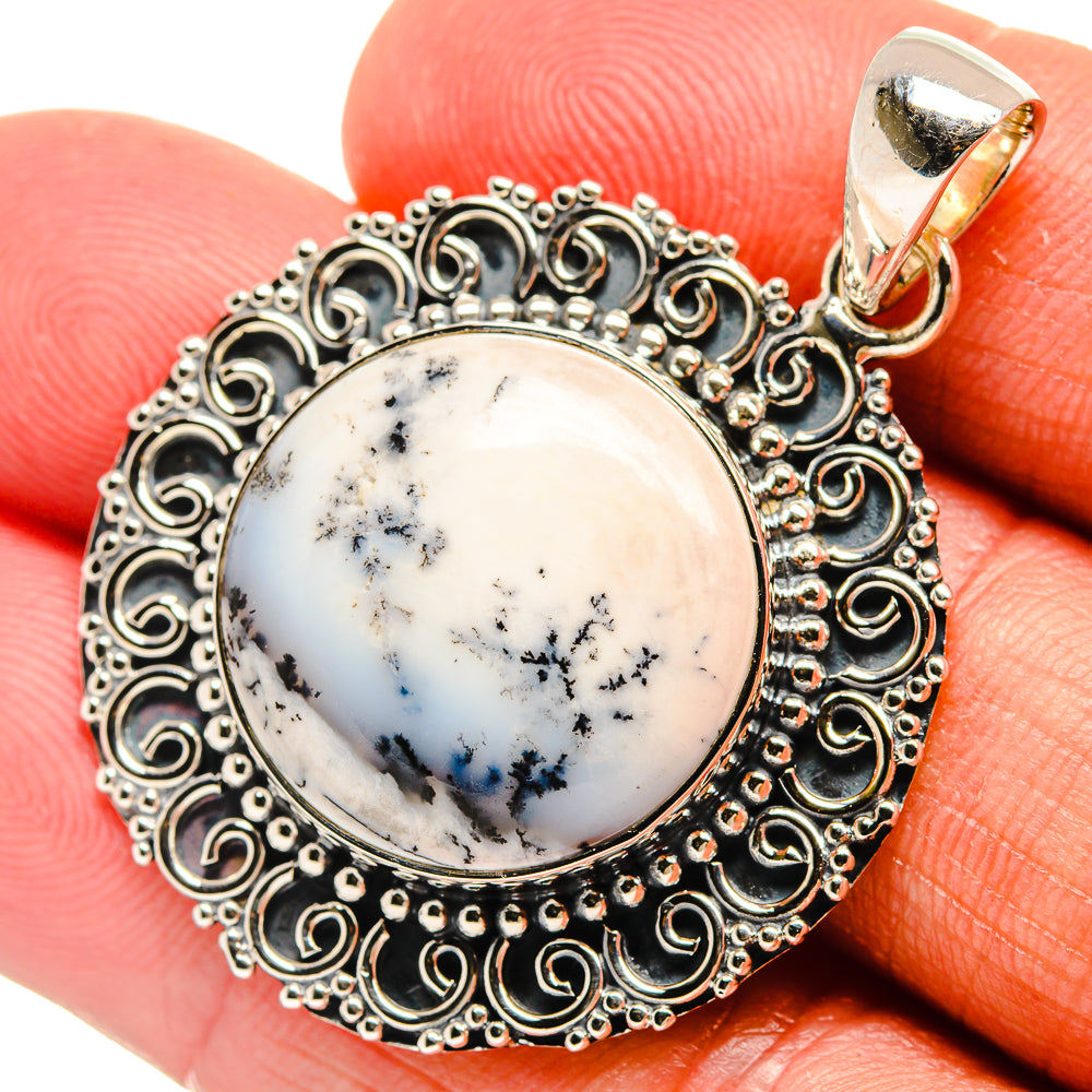 Dendritic Opal Pendants handcrafted by Ana Silver Co - PD24816