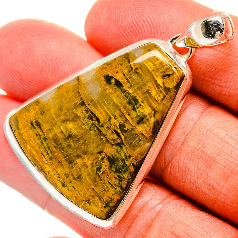 Golden Pietersite Pendants handcrafted by Ana Silver Co - PD24823