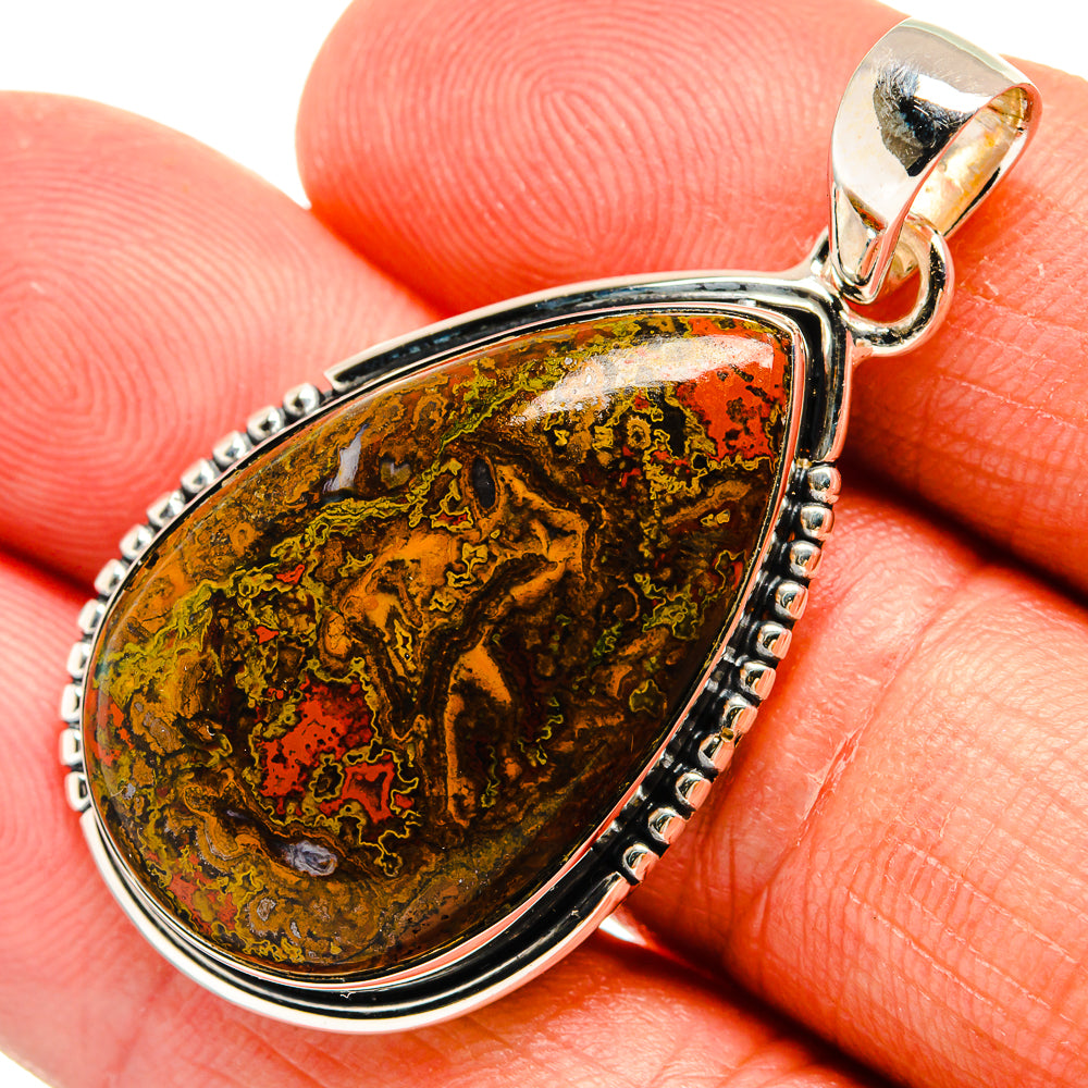 Moroccan Agate Pendants handcrafted by Ana Silver Co - PD24829