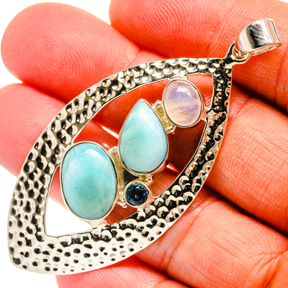 Larimar Pendants handcrafted by Ana Silver Co - PD24833