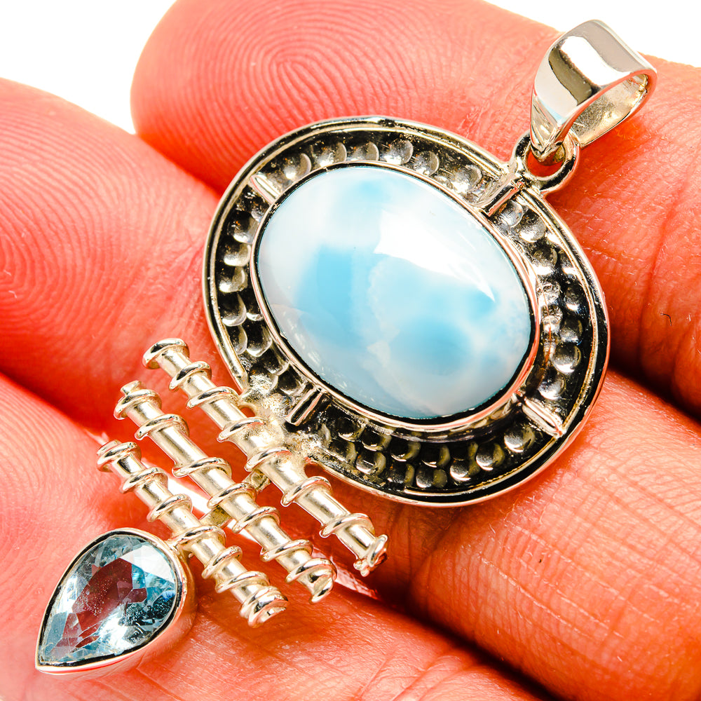 Larimar Pendants handcrafted by Ana Silver Co - PD24837