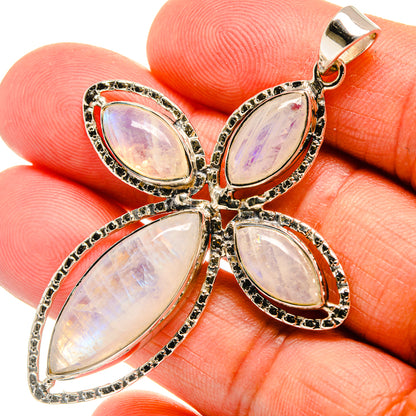 Rainbow Moonstone Pendants handcrafted by Ana Silver Co - PD24842