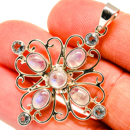 Rainbow Moonstone Pendants handcrafted by Ana Silver Co - PD24849