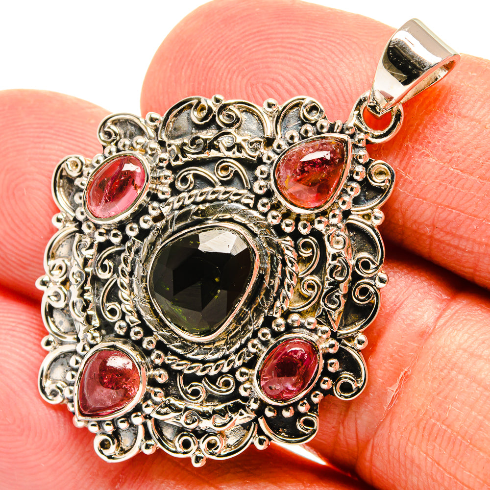 Green Tourmaline Pendants handcrafted by Ana Silver Co - PD24856