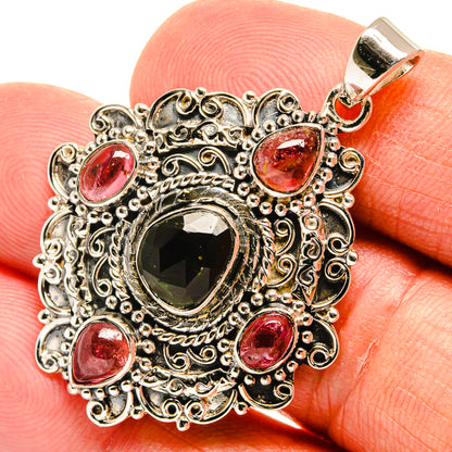 Green Tourmaline Pendants handcrafted by Ana Silver Co - PD24856