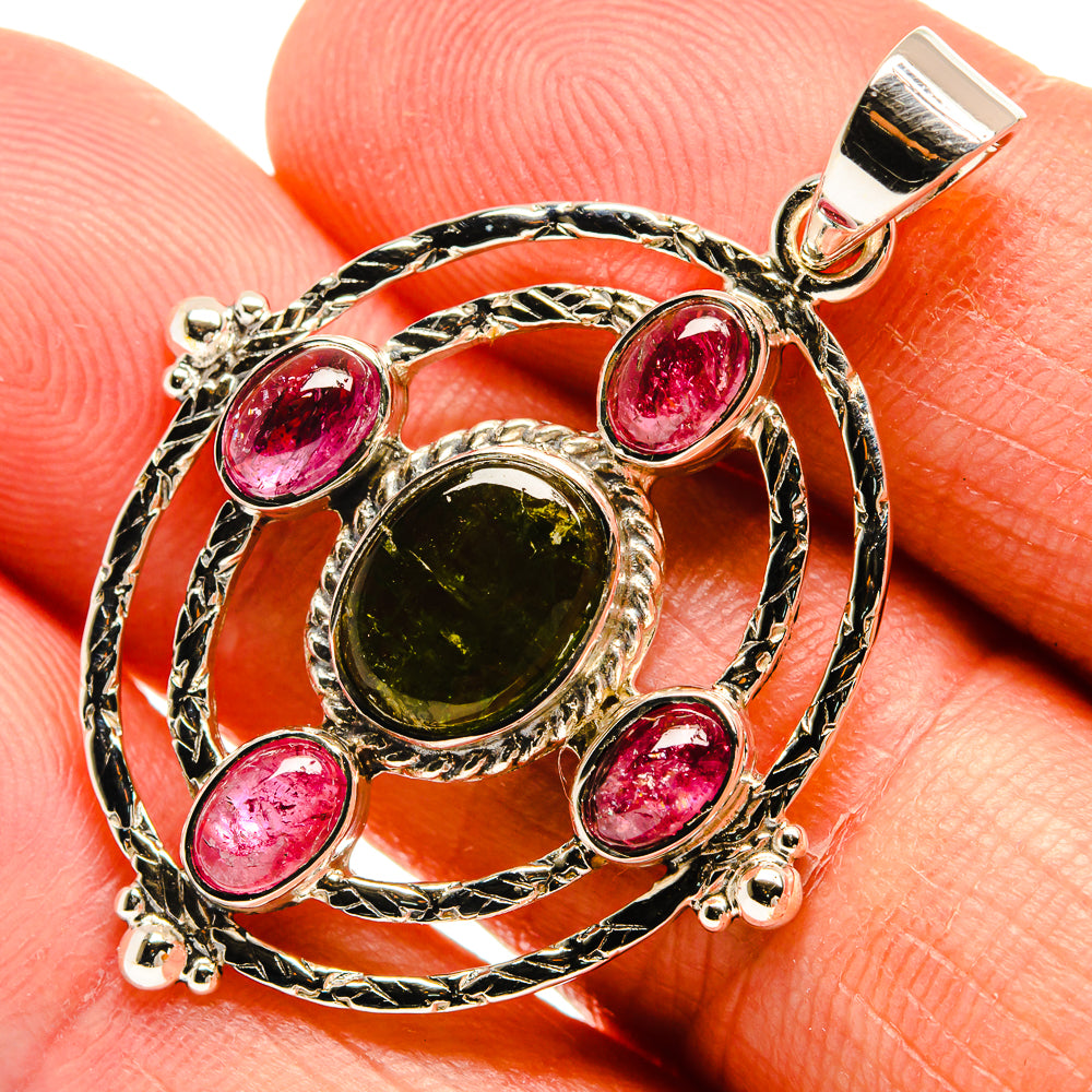 Green Tourmaline Pendants handcrafted by Ana Silver Co - PD24857