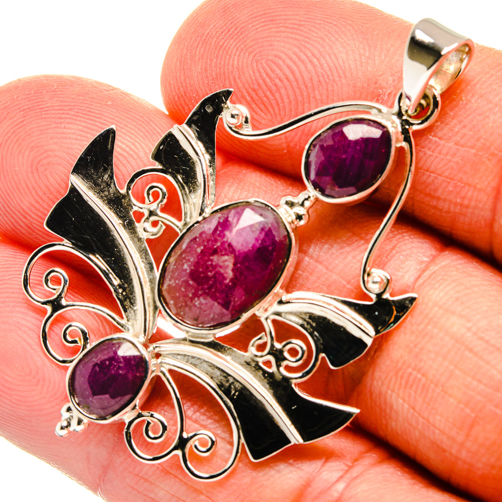 Ruby Pendants handcrafted by Ana Silver Co - PD24859