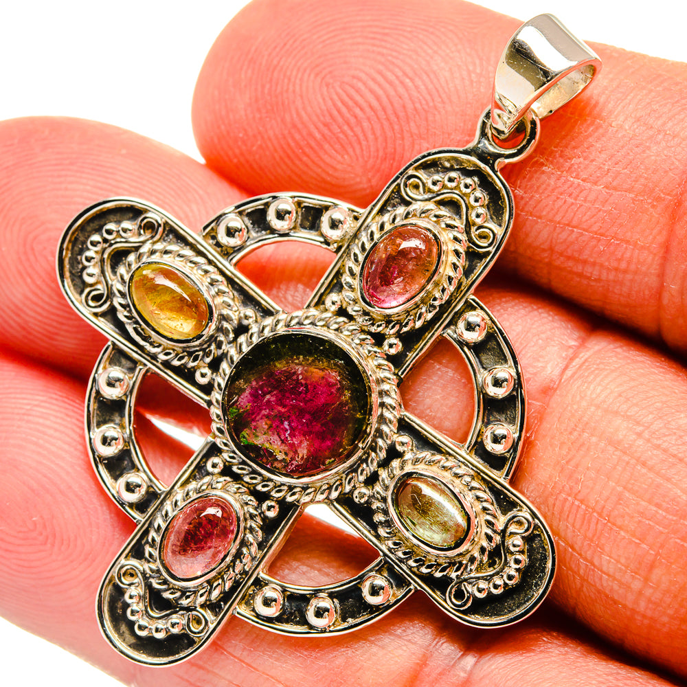 Green Tourmaline Pendants handcrafted by Ana Silver Co - PD24863