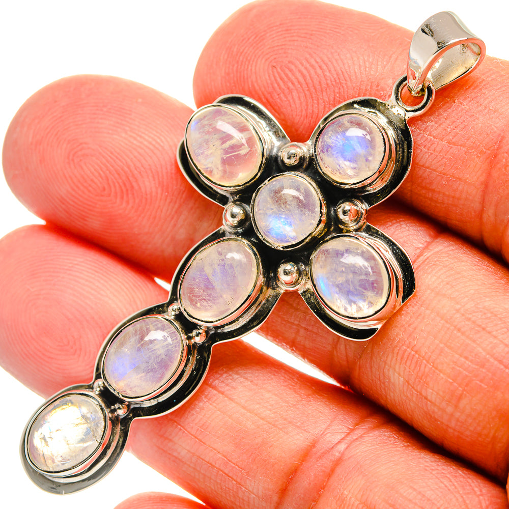 Rainbow Moonstone Pendants handcrafted by Ana Silver Co - PD24873