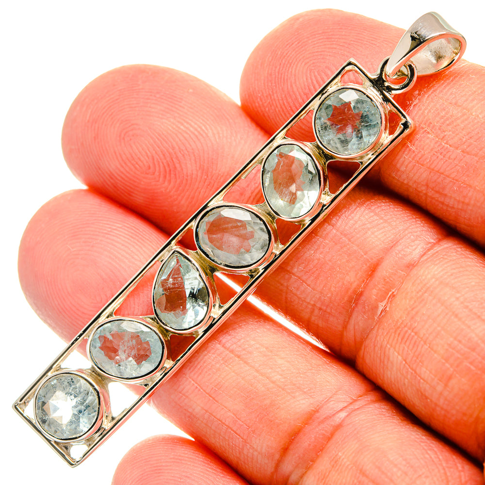 Blue Topaz Pendants handcrafted by Ana Silver Co - PD24875