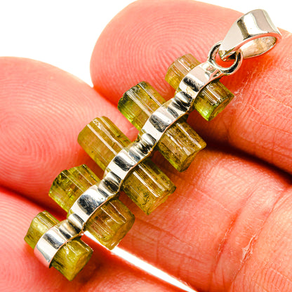 Green Tourmaline Pendants handcrafted by Ana Silver Co - PD24880