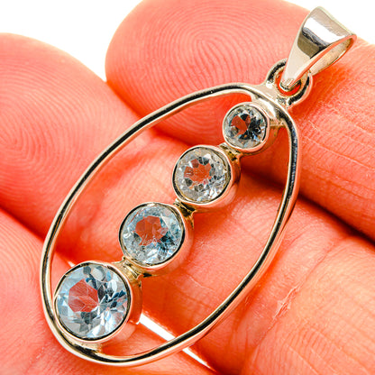 Blue Topaz Pendants handcrafted by Ana Silver Co - PD24884