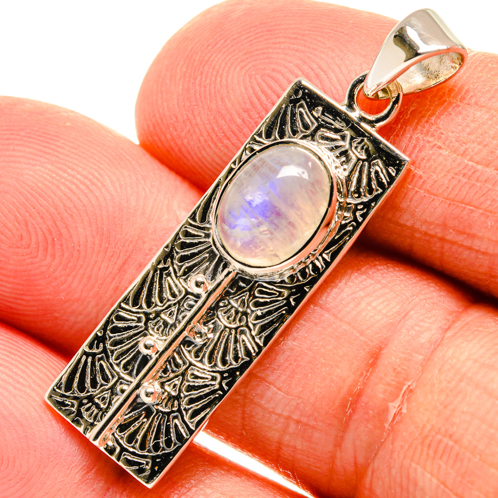Rainbow Moonstone Pendants handcrafted by Ana Silver Co - PD24895