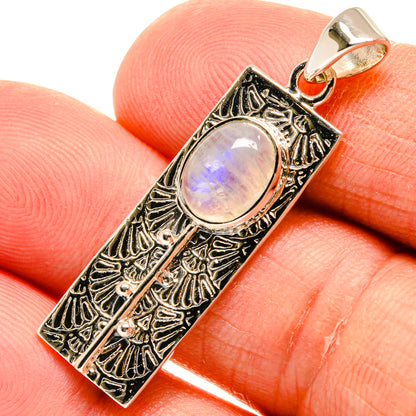 Rainbow Moonstone Pendants handcrafted by Ana Silver Co - PD24895