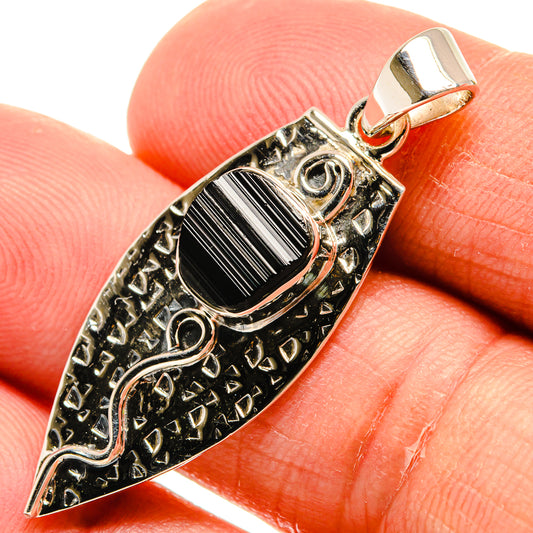 Black Tourmaline Pendants handcrafted by Ana Silver Co - PD24907