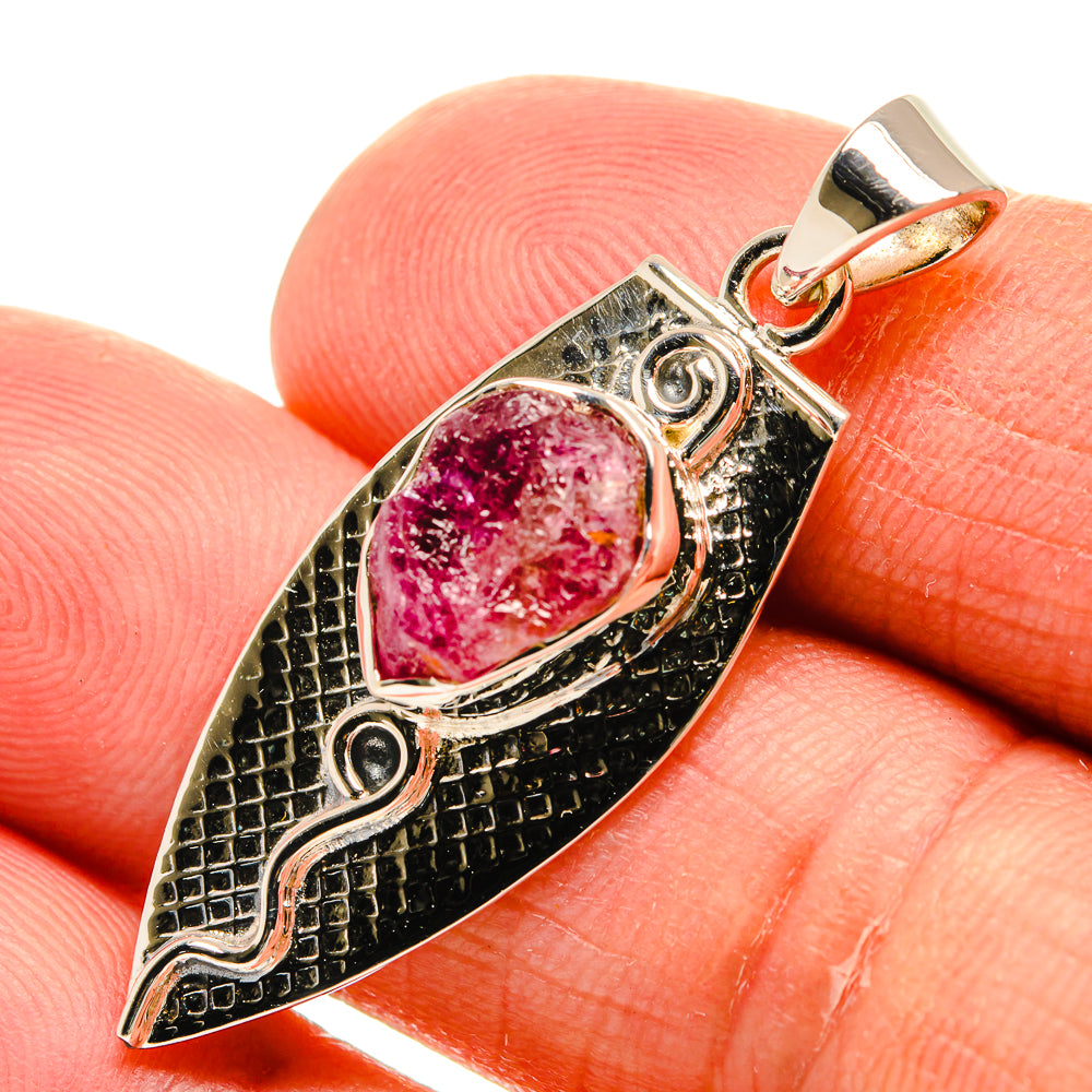 Pink Tourmaline Pendants handcrafted by Ana Silver Co - PD24908