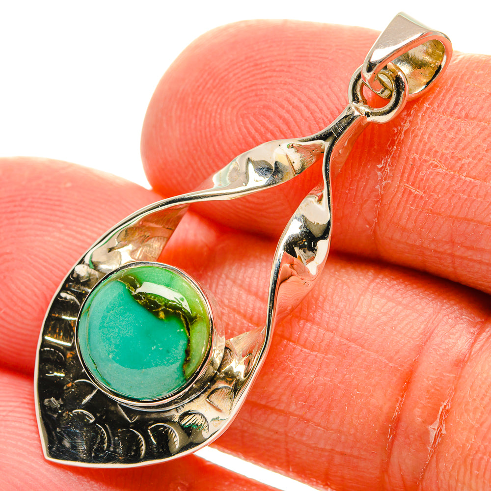 Tibetan Turquoise Pendants handcrafted by Ana Silver Co - PD24912