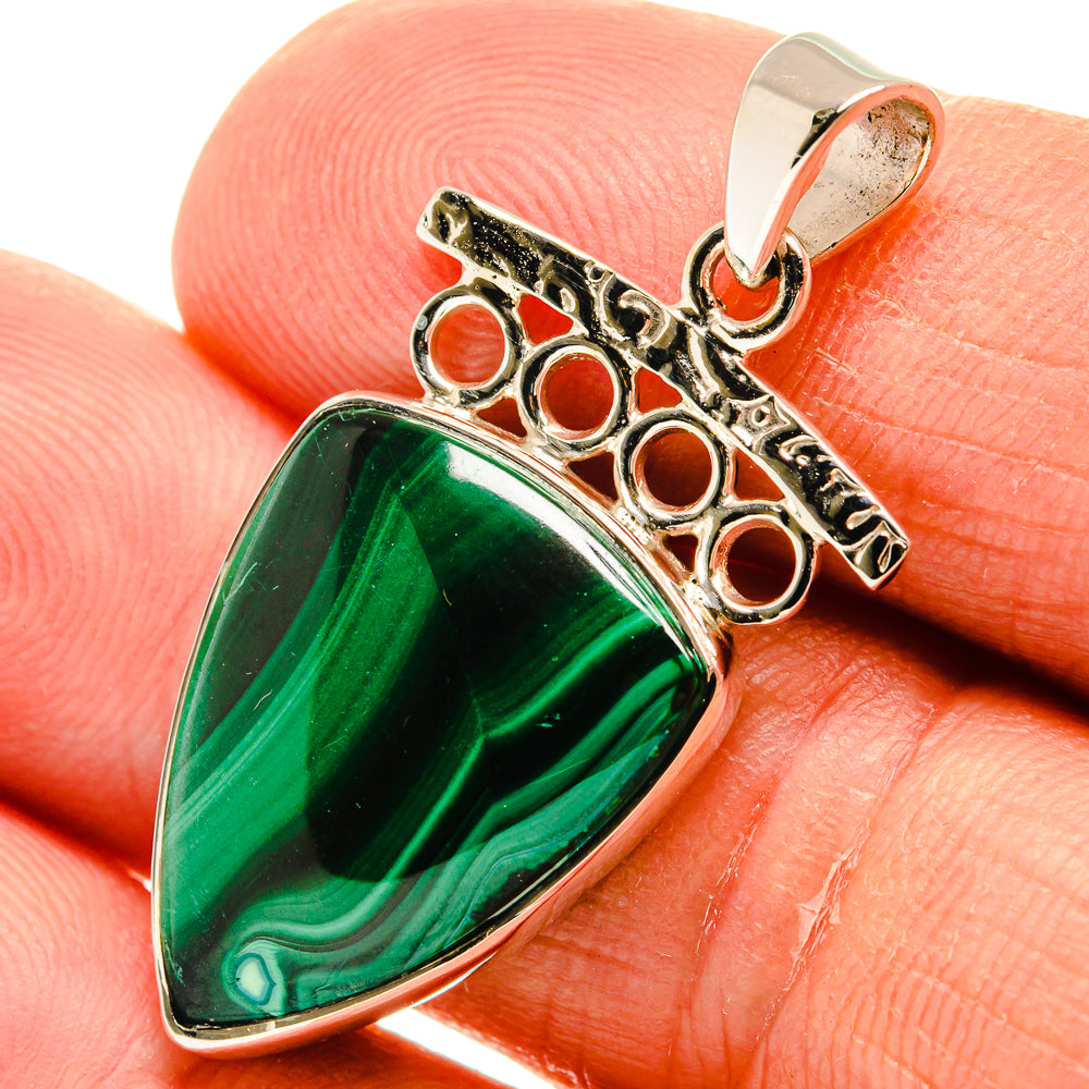 Malachite Pendants handcrafted by Ana Silver Co - PD24917